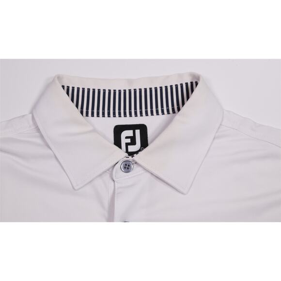 Footjoy x Winged Foot Golf White Performance Golf Polo Shirt Men's Large - Picture 6 of 9